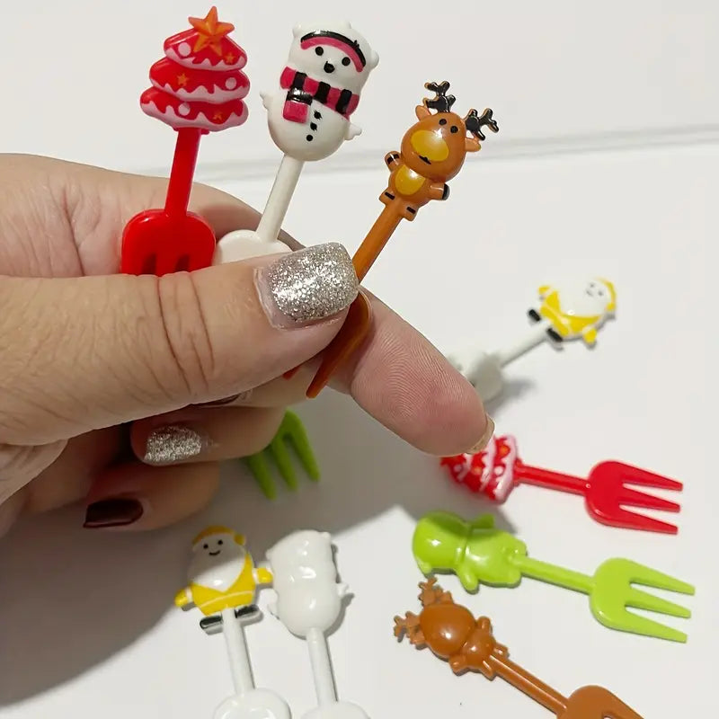10Pcs Cartoon Fork Set