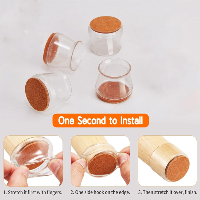 4 Pcs Stretchable Chair Leg Protectors