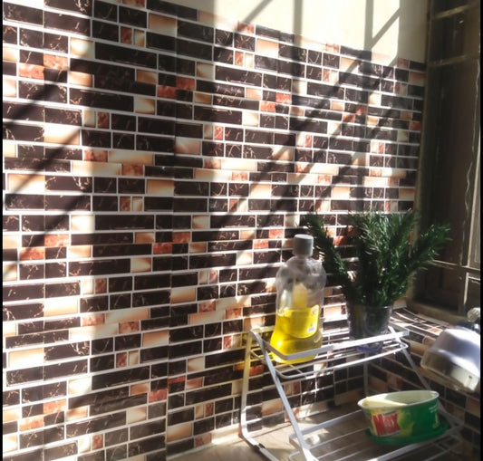 New 24Pcs Rustic Tile Stickers (7X4.5 Inch)