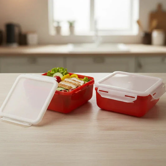 2 Piece Airtight Food Storage Containers For Snacks