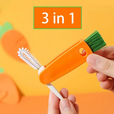 3in1 Carrot Cleaning Brush, Home and Living