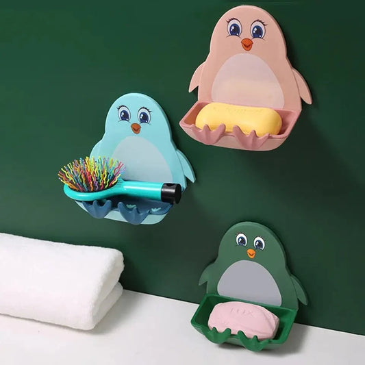 Snow Step Penguin Soap Holder