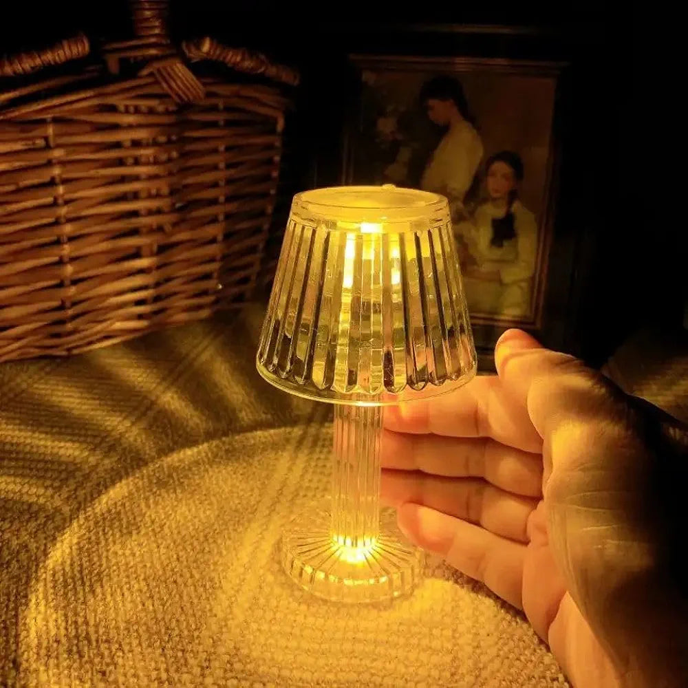 Mini Crystal Table Lamp, Home and Living