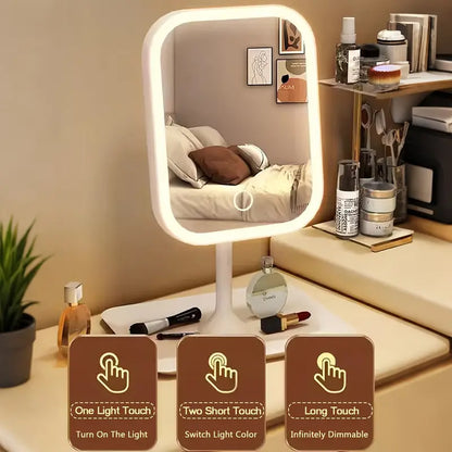 Touch Sensor LED Mirror With USB Power Outlet