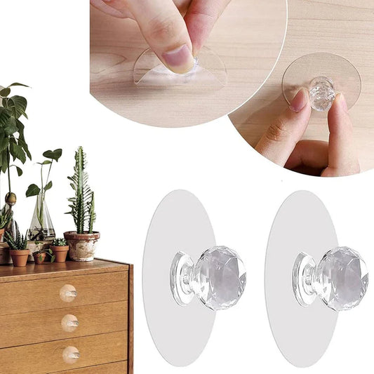 10 Pcs Removable Sticky Handles For Drawers