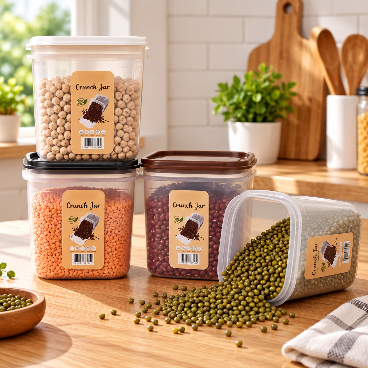 1Pcs Airtight Kitchen Storage Jar 850ml BPA Free Food Container