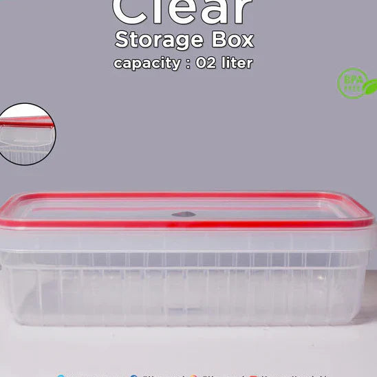  2Ltr Clear Storage Box, Kitchen Accessories 