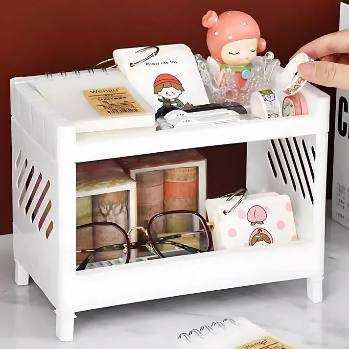 2 Layers Plastic Desktop Storage Rack, Home and Living