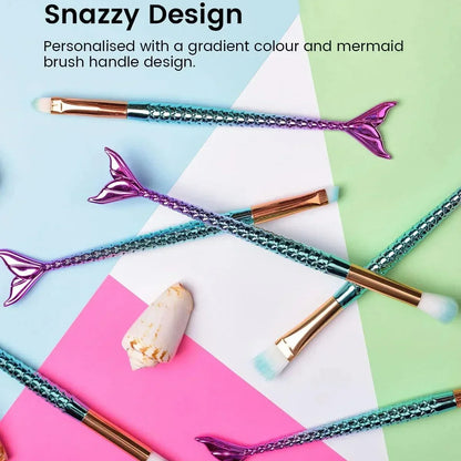 2 Piece Mermaid Beauty Brush Set – Blending & Powder Makeup Brushes
