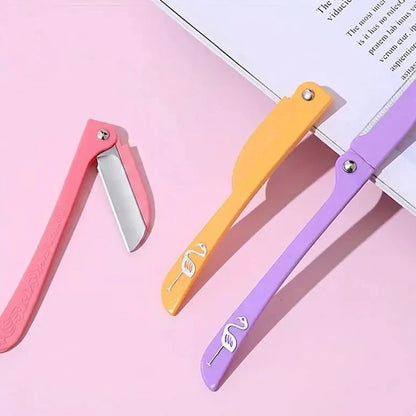 3Pcs Travel Friendly Foldable Brow Razor Tools