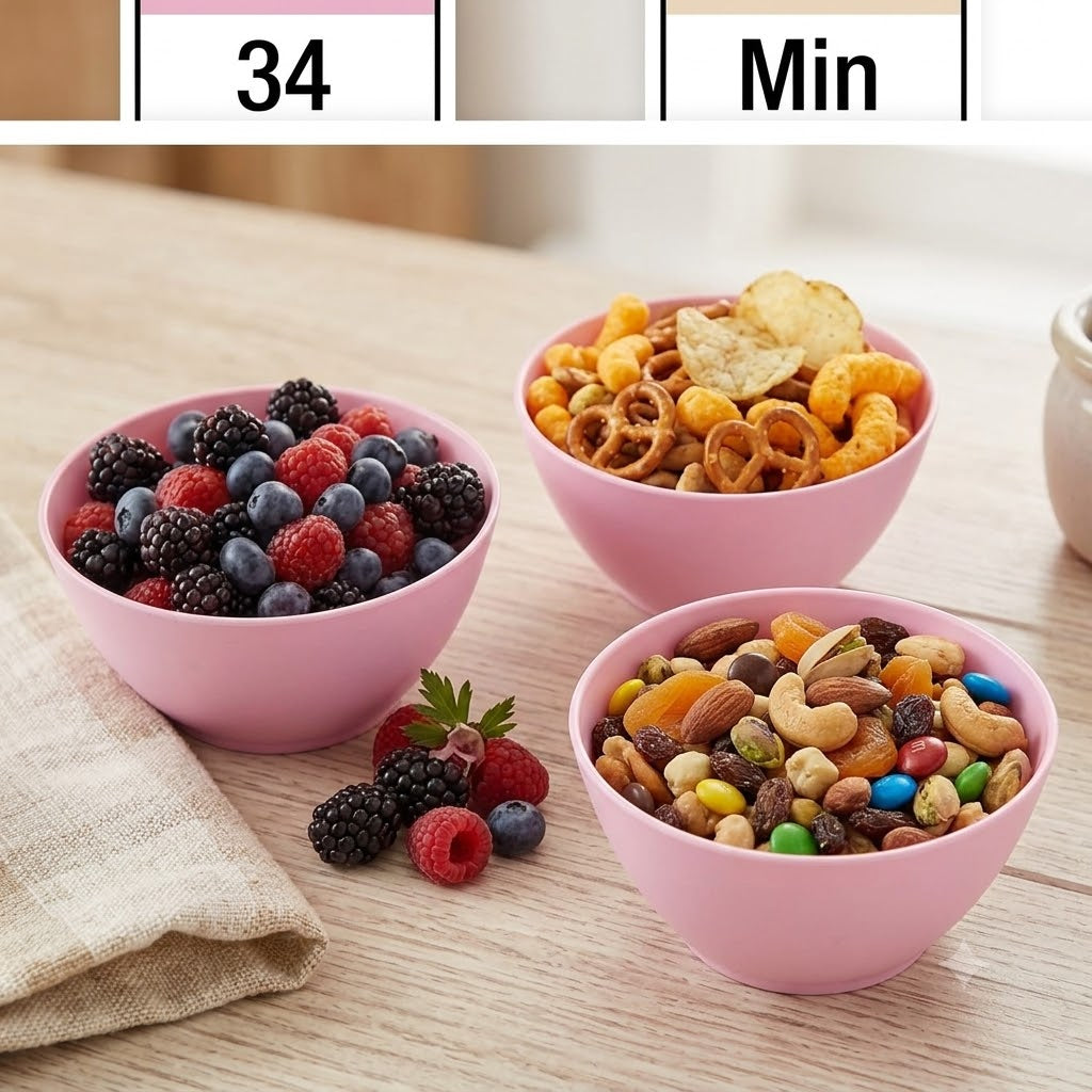 3Pcs Mini Bowl Set Multipurpose Serving Bowls