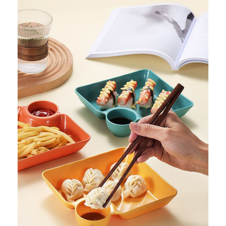 4 Pcs Delicate Dumpling Plate Set