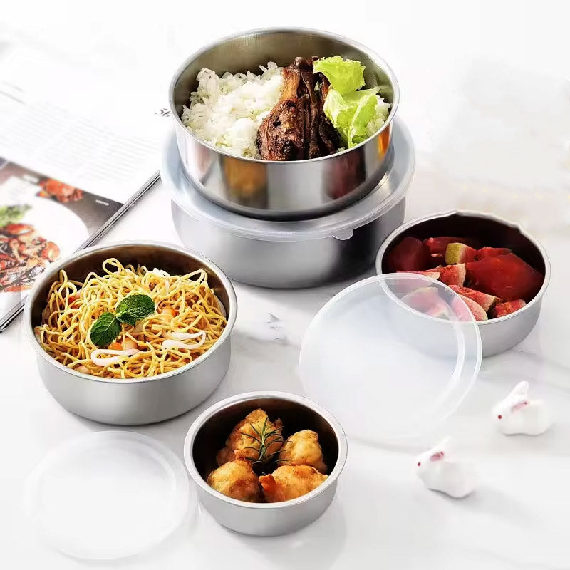 5PCS Stainless Steel Food Prep & Storage Bowl Set