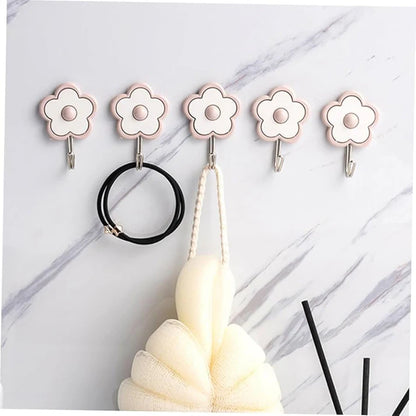 5-Piece Floral Wall Hook Set