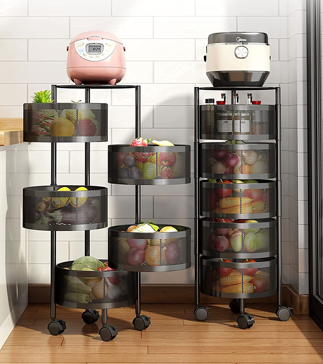  5 Layer Round Shape Kitchen Rack