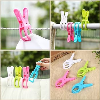 12 Pcs Jumbo Cloth Clips – Strong Grip, Non-Slip