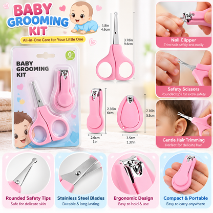 Baby Grooming Kit Nail Clipper & Safety Scissors Set