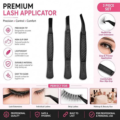 3 Piece Eyelash Applicator Set Makeup & Beauty Tools