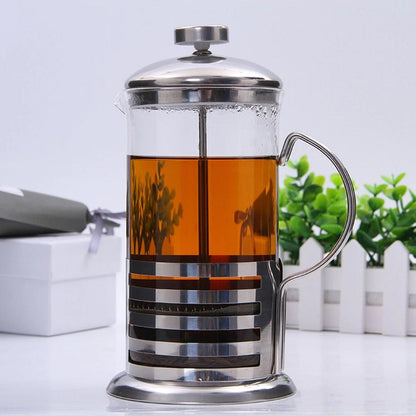 600ml Stainless Steel French Press Glass Coffee & Tea Brewer