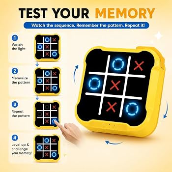 Classic Battle Electronic Game – Touch-Sensitive Tic Tac Toe Toy