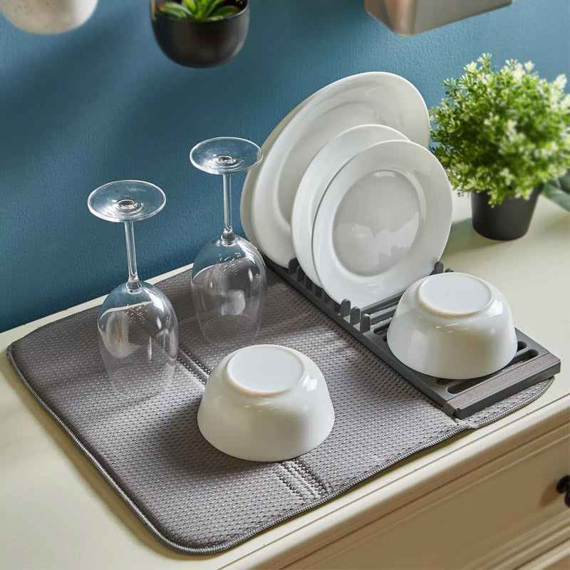 Compact Dish Drying Mat – Space-Saving Kitchen Accessory