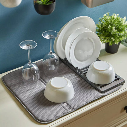 Compact Dish Drying Mat – Space-Saving Kitchen Accessory