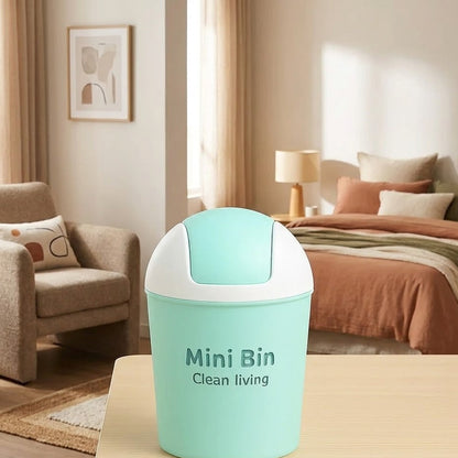 Compact Plastic Trash Can For Home & Office