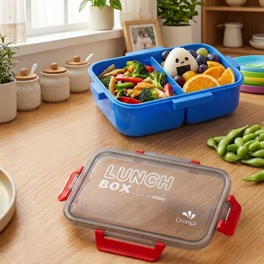 Double Layer Lunch Box With Spoon & Fork