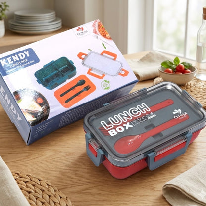 Double Layer Lunch Box With Spoon & Fork