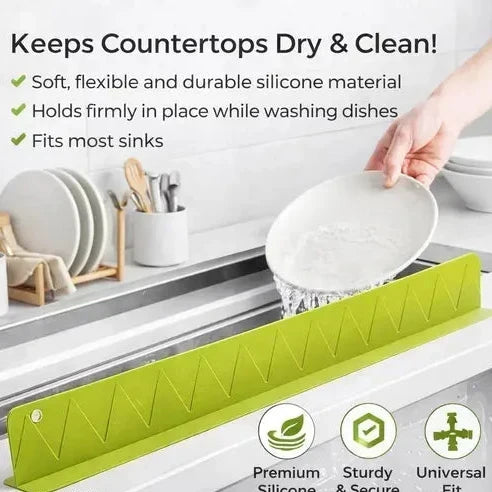 Flexible Water Dam Barrier for Kitchen Sink and Vanity