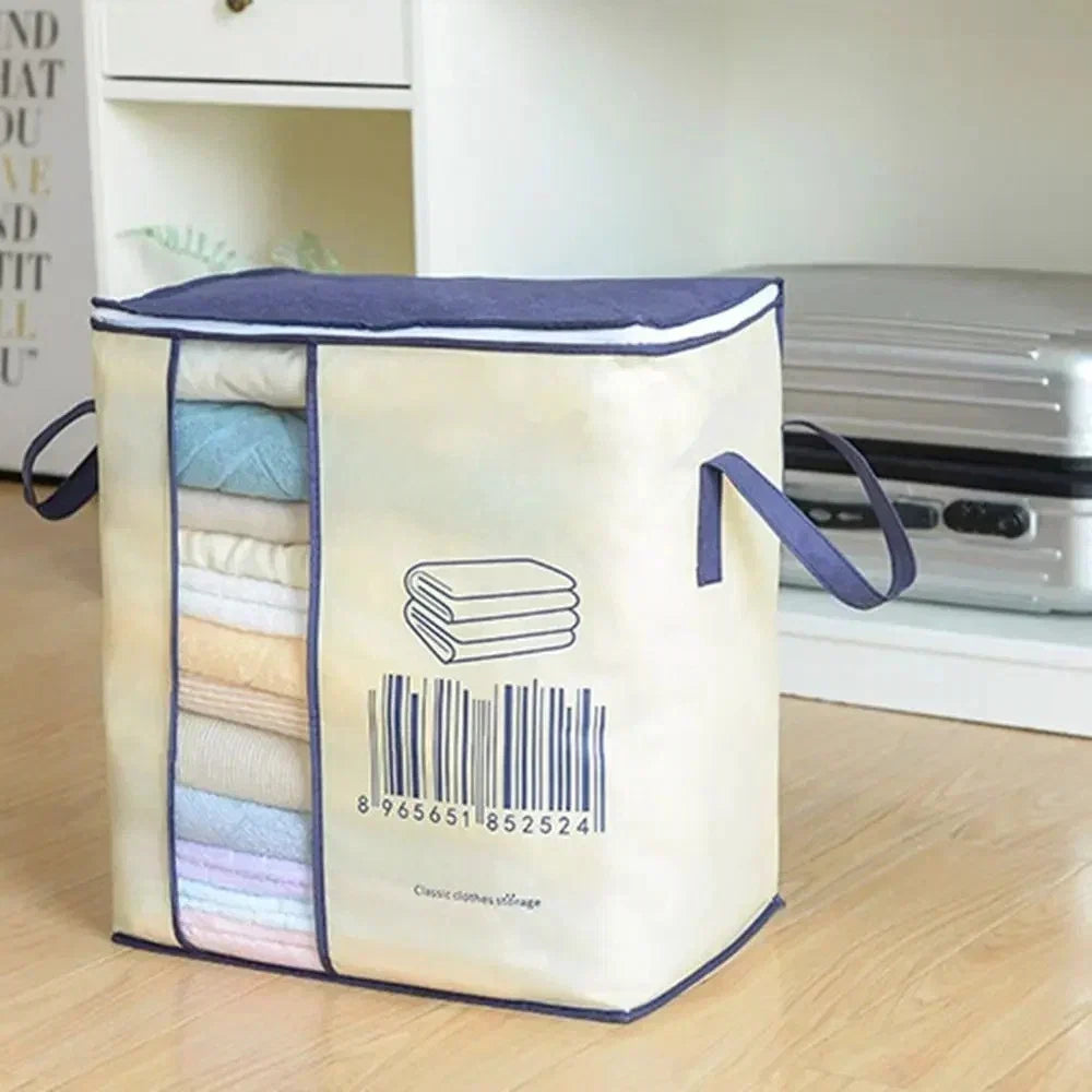 Large Capacity Clothes Storage Bag – Blanket & Bedding Organizer