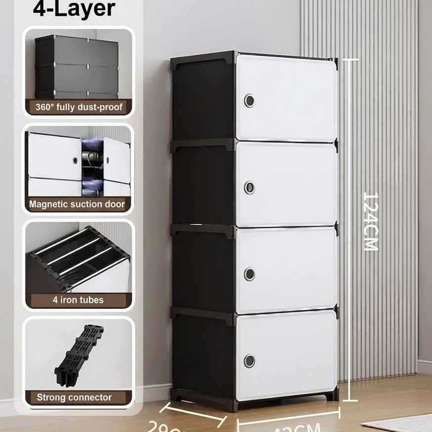 Modular Plastic Cupboard Storage Organizer