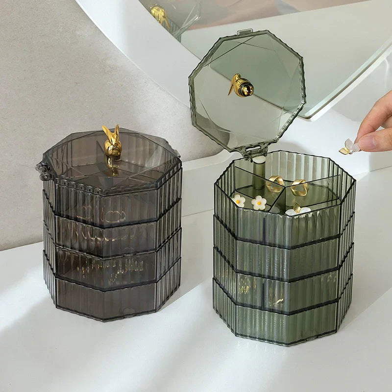 Multifunction 4-Tier Jewelry Organizer Box