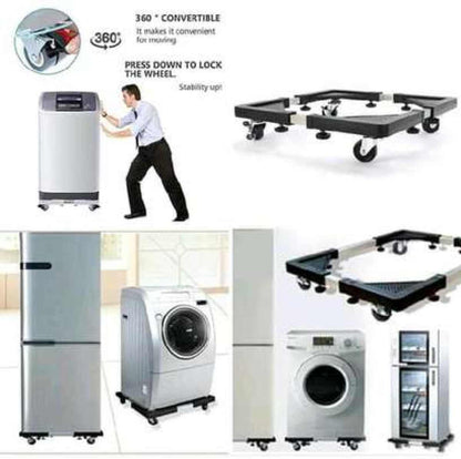 Refrigerator & Washing Machine Trolley – Movable Appliance Base Stand