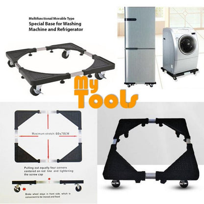 Refrigerator & Washing Machine Trolley – Movable Appliance Base Stand
