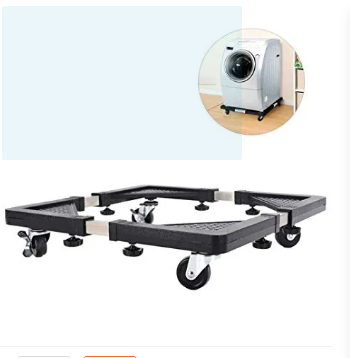 Refrigerator & Washing Machine Trolley – Movable Appliance Base Stand