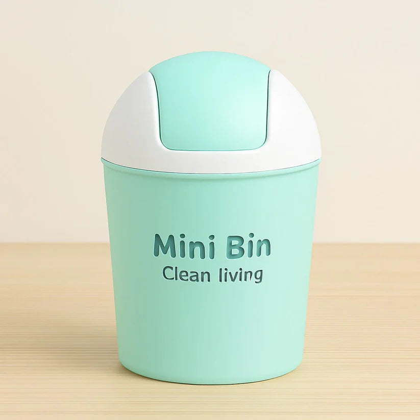 Compact Plastic Trash Can For Home & Office