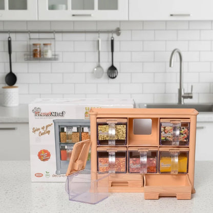 Head Chef Spice Rack with Draws, Kitchen Accessories 