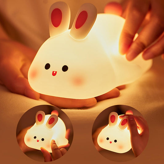 Style Silicone Rabbit Lamp Cute & Cozy Light, Home and Light