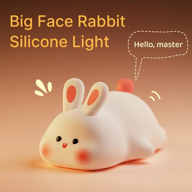 Style Silicone Rabbit Lamp Cute & Cozy Light, Home and Living 