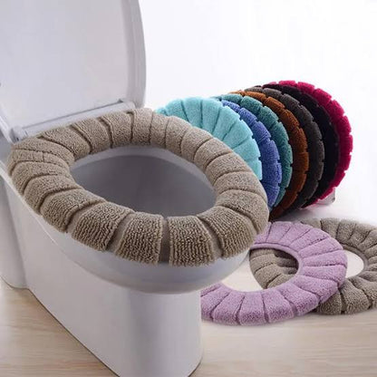 Washable Toilet Seat Cushion – Soft Plush Cover for Bathroom