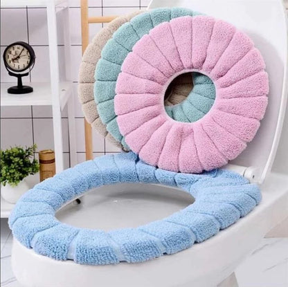 Washable Toilet Seat Cushion – Soft Plush Cover for Bathroom