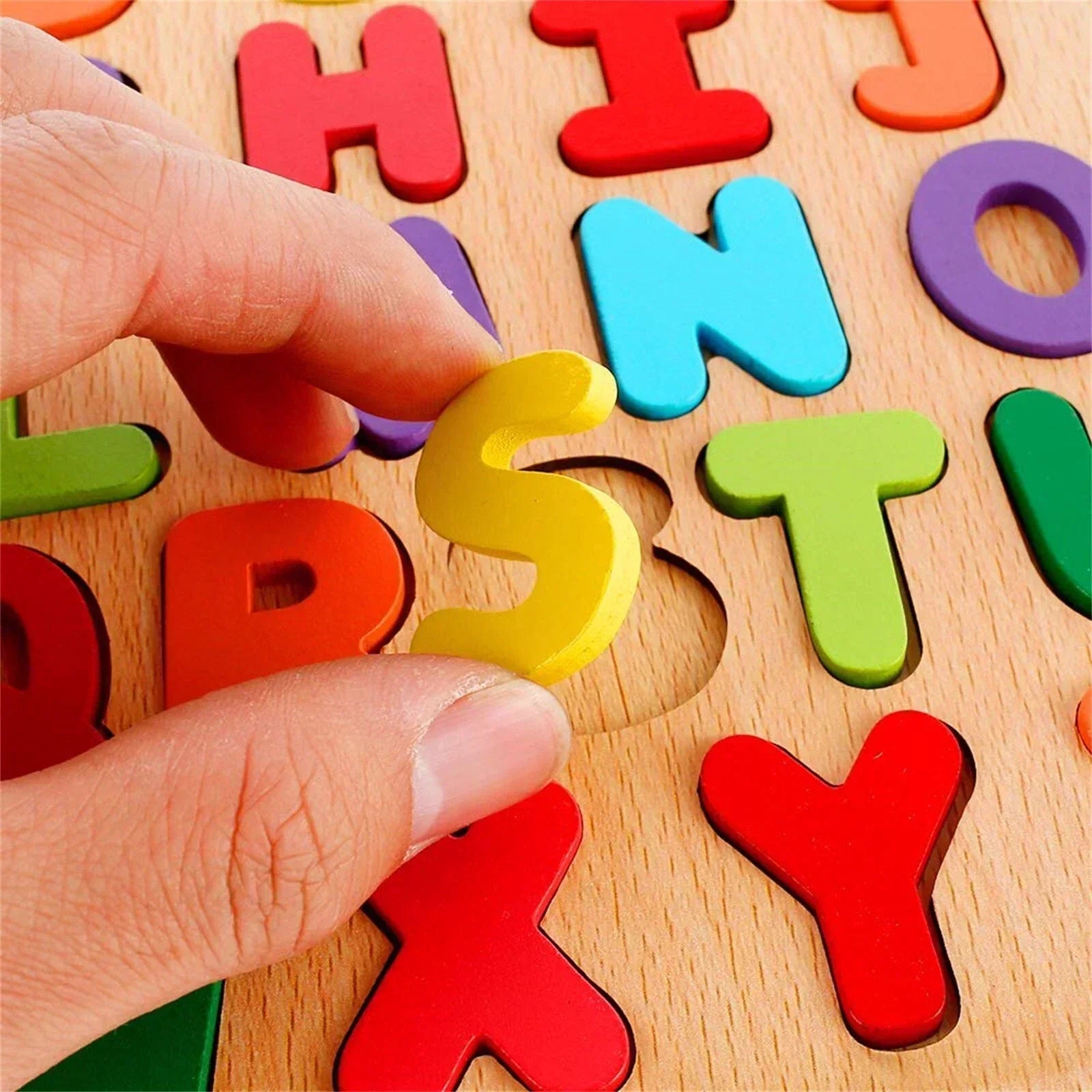 Wooden ABC, Numbers & Shapes Educational Puzzle for Kids