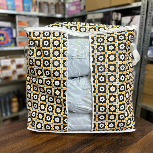Ajrak Pattern Storage Bag