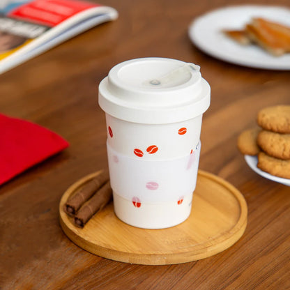 Bamboo Fiber Travel Cup With Silicone Locking Seal