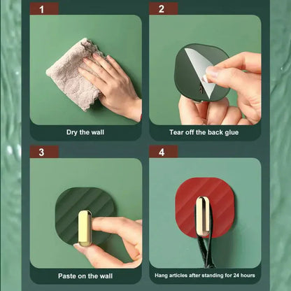 3 Pcs Clear Easy Install Adhesive Hooks