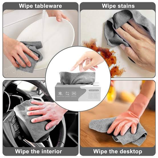 20Pcs Multipurpose Microfiber Cloths Reusable Home Cleaning Rags