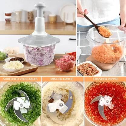 Multifunctional Hand Pat Chopper and Mixer 1.5L